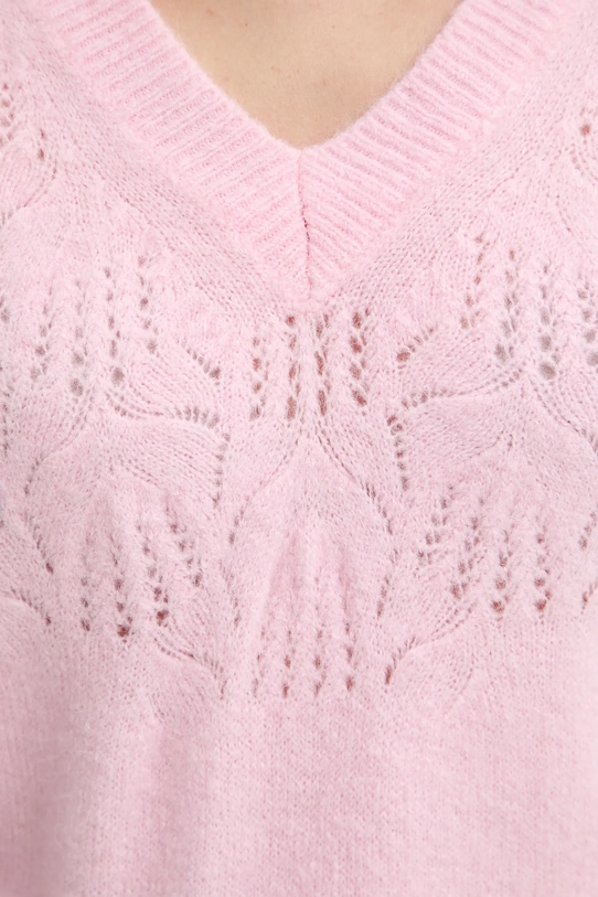 Morgan sweter z dodatkiem wełny 261.MILA różowy