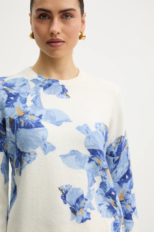 Morgan sweter z domieszką wełny beżowy MIRISA