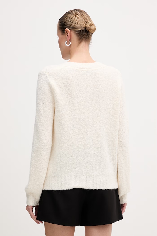 Morgan sweter z domieszką wełny MOUNIE beżowy SS26