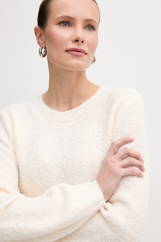 Odzież Morgan sweter z domieszką wełny MOUNIE beżowy