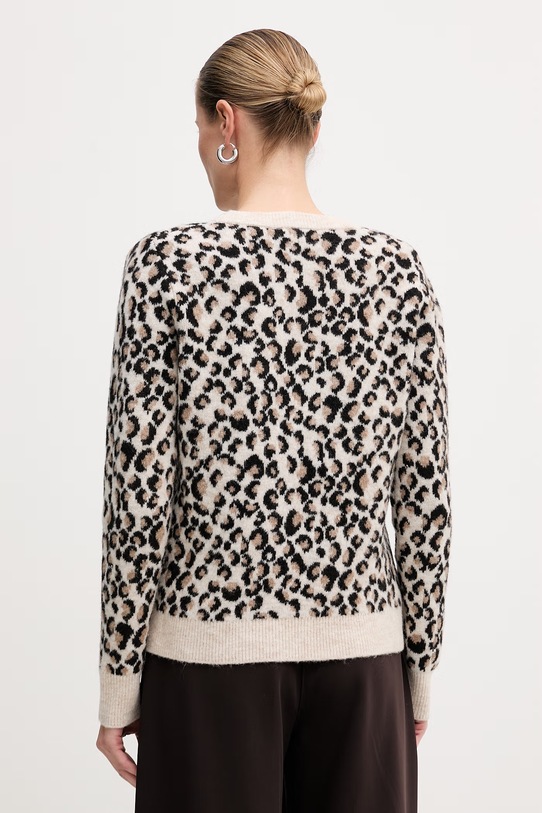 Odzież Morgan sweter z domieszką wełny MZEBRI beżowy