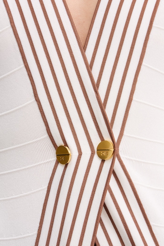 Elisabetta Franchi kardigan damski z wiskozą MK78S61E2 beżowy