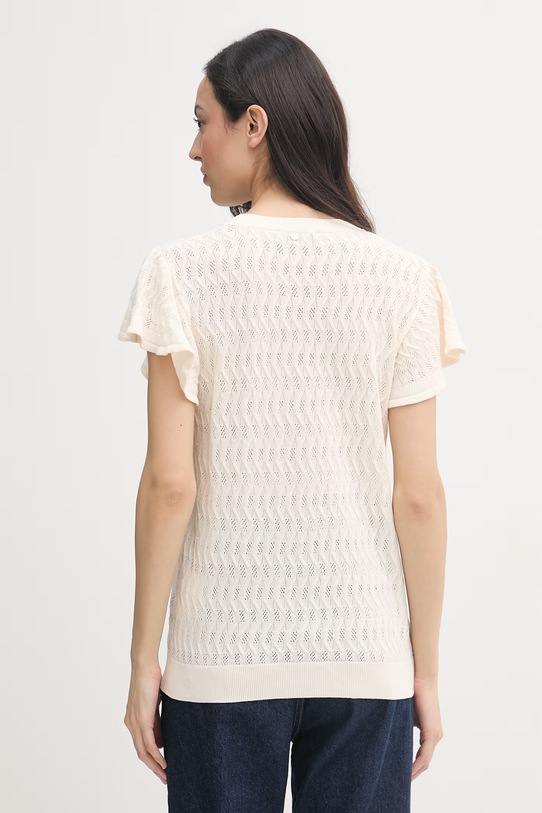 Odzież Mos Mosh sweter damski bawełniany Ganna 177580 beżowy