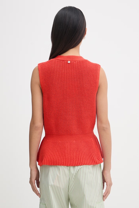 Odzież Mos Mosh sweter rozpinany damski bawełniany Herbi 176700 pomarańczowy