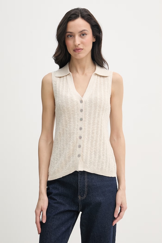 Mos Mosh kamizelka damska Marisol beżowy 177720