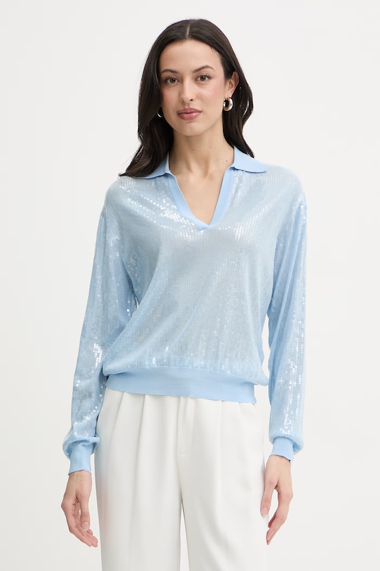 Liu Jo Bluzka damska z wiskozy niebieski WA6218.MA68R