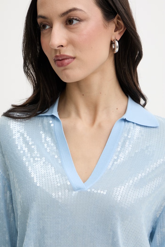 Liu Jo Bluzka damska z wiskozy niebieski WA6218.MA68R