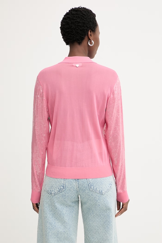 Oblačila Liu Jo bluza ženska viskozna WA6218.MA68R roza