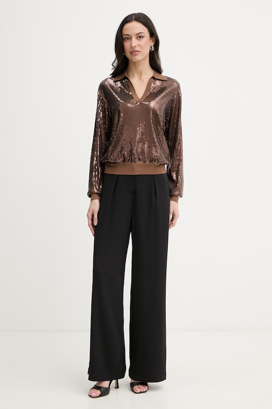 Liu Jo bluzka damska z wiskozy WA6218.MA68R brązowy SS26