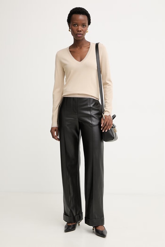 Liu Jo sweter damski z wiskozy WA6282.MS49I beżowy SS26