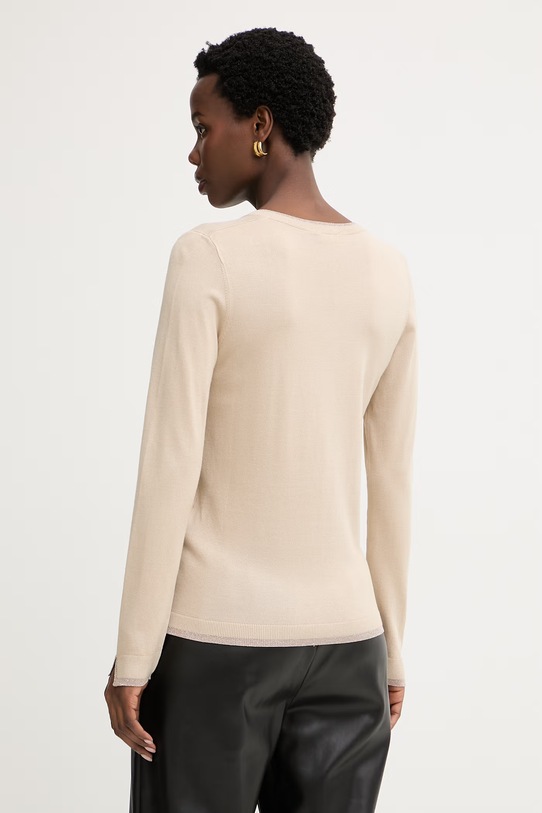 Odzież Liu Jo sweter damski z wiskozy WA6282.MS49I beżowy