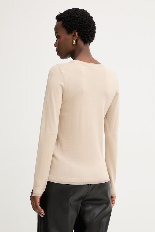 Odzież Liu Jo sweter damski z wiskozy WA6282.MS49I beżowy