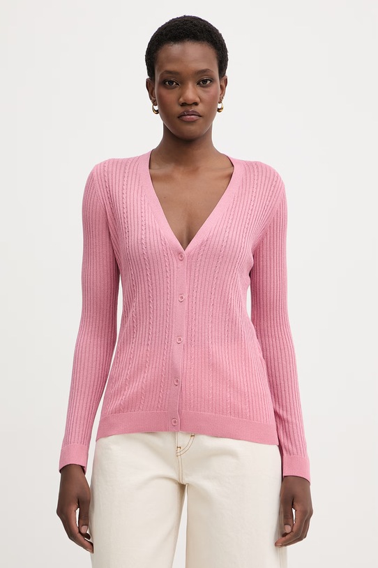 Liu Jo kardigan damski z wiskozą różowy WA6291.MS46J