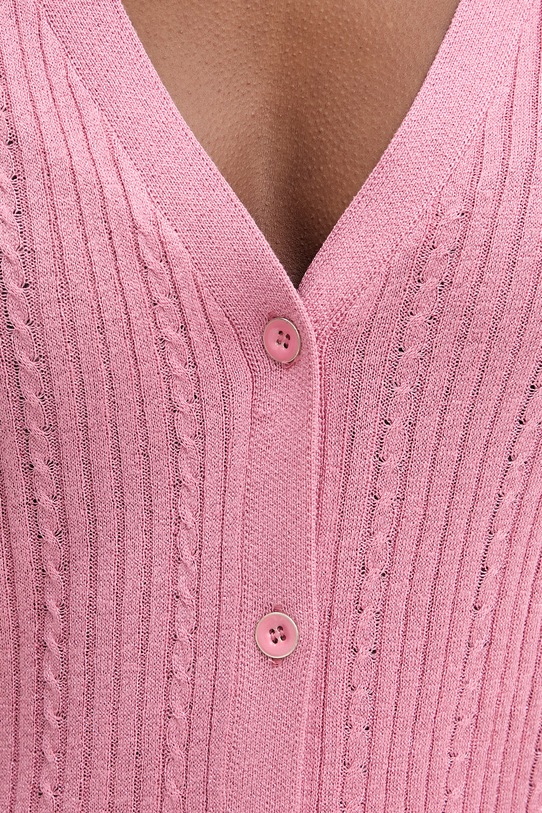 Liu Jo kardigan damski z wiskozą WA6291.MS46J różowy