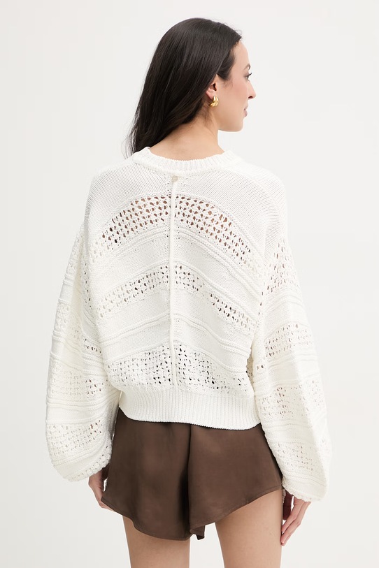 Odzież Liu Jo sweter damski bawełniany WA6419.MA86R beżowy