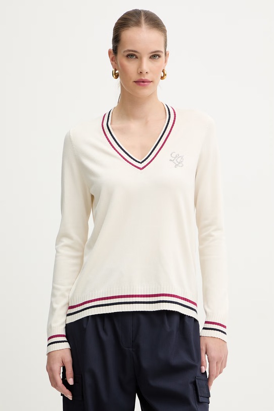 Liu Jo sweter szpic beżowy TA6068.MS49I