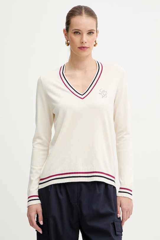 Liu Jo sweter szpic beżowy TA6068.MS49I