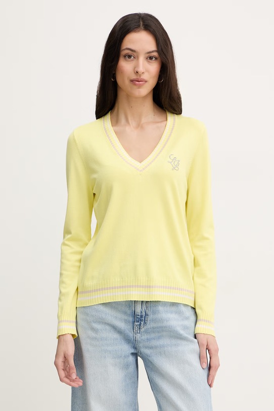 Liu Jo sweter szpic żółty TA6068.MS49I