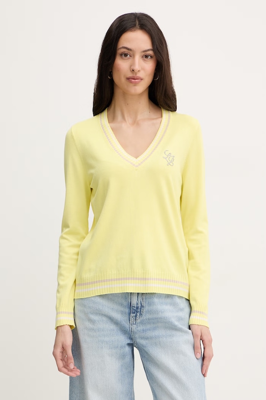 Liu Jo sweter szpic żółty TA6068.MS49I