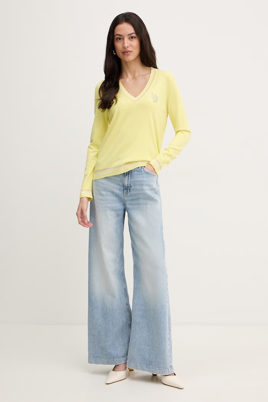 Liu Jo sweter TA6068.MS49I żółty SS26