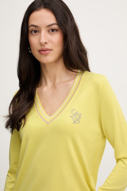 Liu Jo sweter damski żółty TA6068.MS49I