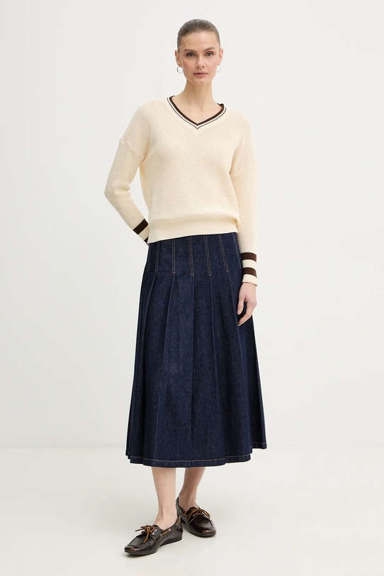 Marella sweter bawełniany FESTOSO 2613361034200 beżowy SS26