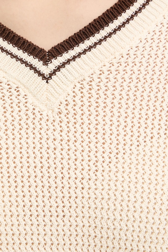 Marella sweter bawełniany FESTOSO 2613361034200 beżowy