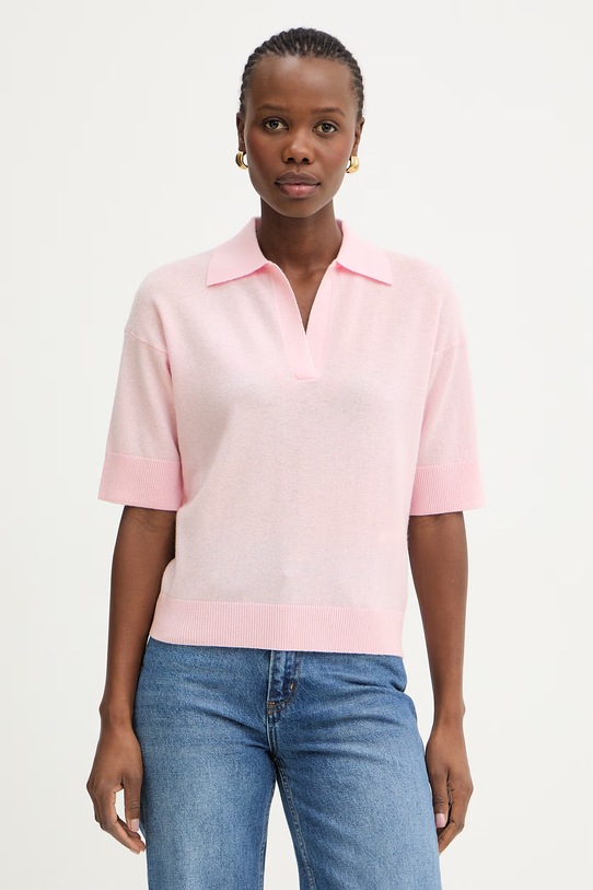 Marella sweter damski wełniany MLMFELTRO różowy 2613361075200