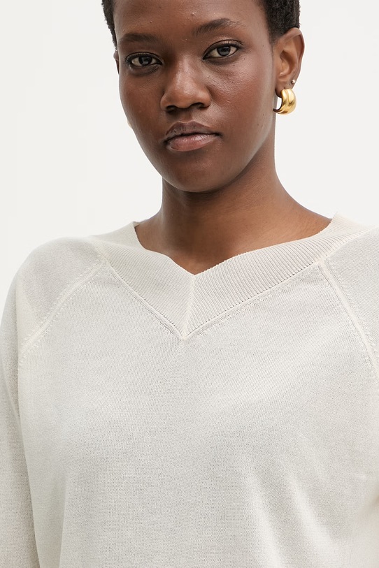 Marella sweter damski z wiskozą MLMTUBO beżowy 2613361095200