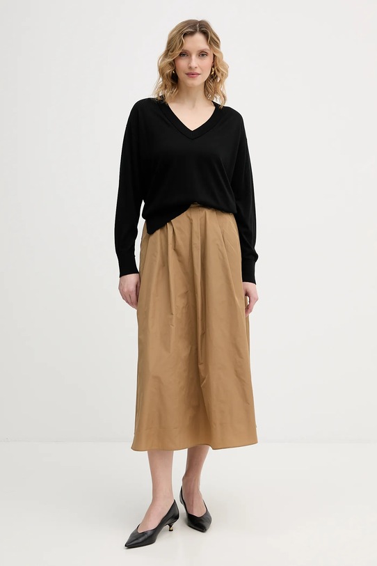 Marella sweter POLO 2613361154200 czarny SS26