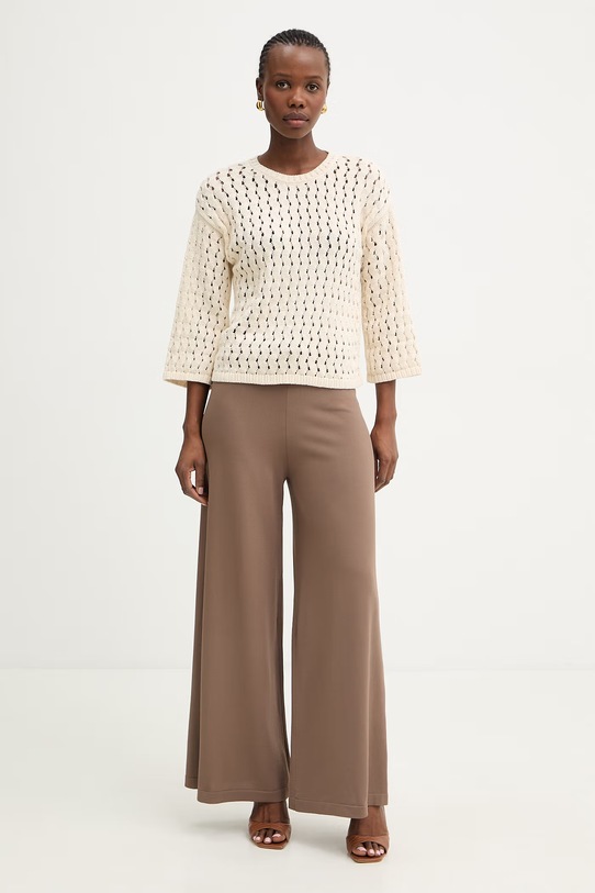 Marella sweter damski bawełniany MLMFIORIRE 2613361155200 beżowy SS26