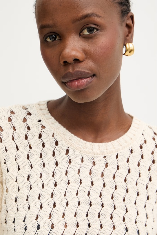 Marella sweter damski bawełniany MLMFIORIRE beżowy 2613361155200