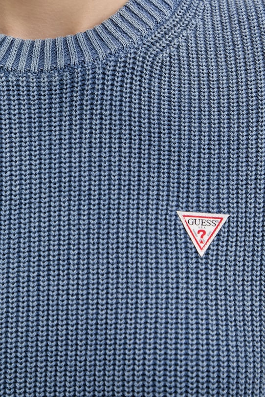 Guess Jeans pulover de bumbac W6RR20.Z3HM1 albastru