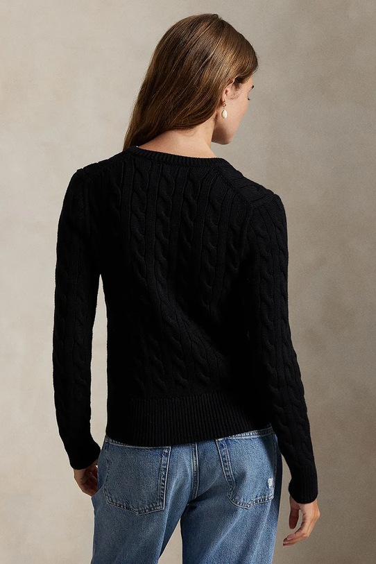 Polo Ralph Lauren kardigan bawełniany 32/2 COTTON 211971868016 czarny SS26