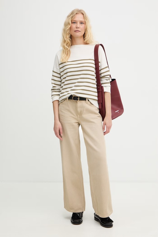 iBlues sweter damski z wiskozy DOLCE 2617361071200 beżowy SS26