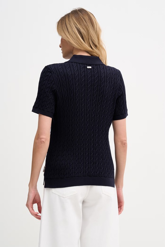 Ρούχα Barbour πουλόβερ γυναικείο βαμβακερό Hartland LKN1631 σκούρο μπλε