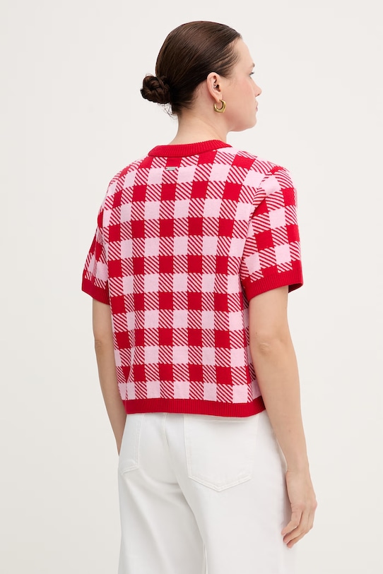 Odzież Barbour sweter bawełniany Esther LKN1753 czerwony