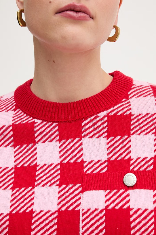 Barbour sweter bawełniany Esther LKN1753 czerwony