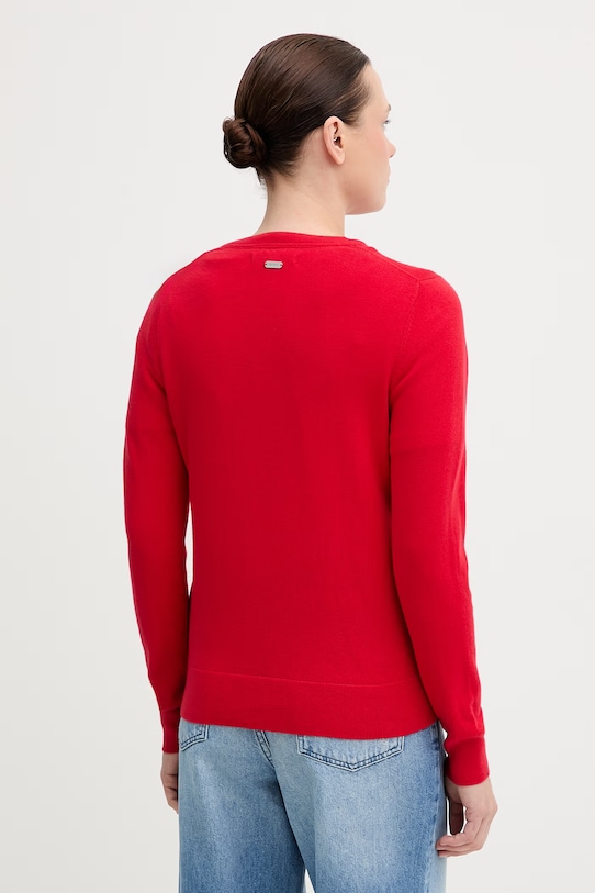 Odzież Barbour sweter z dodatkiem wełny Oakley LKN1763 czerwony