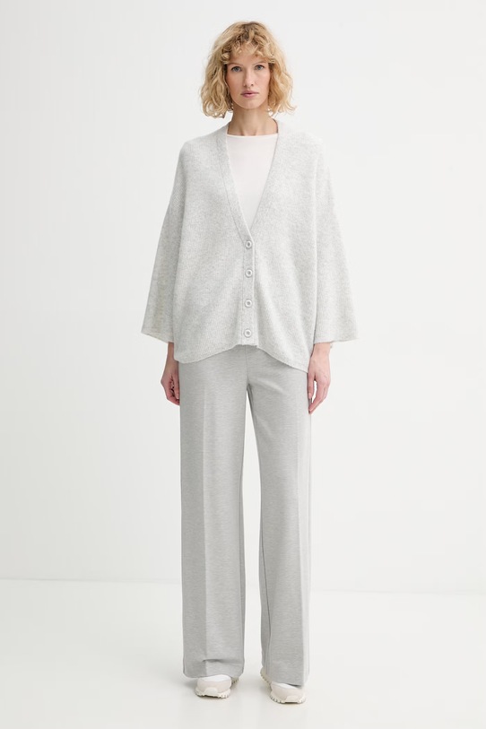 American Vintage kardigan z dodatkiem wełny DAM19F szary SS26