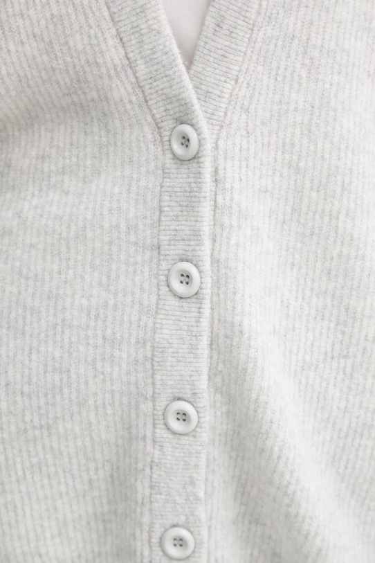 American Vintage kardigan z dodatkiem wełny DAM19F szary