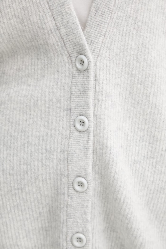 American Vintage kardigan z dodatkiem wełny DAM19F szary