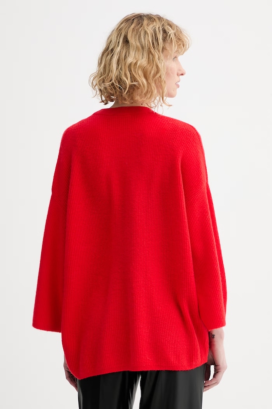 Odzież American Vintage kardigan z dodatkiem wełny DAM19F czerwony