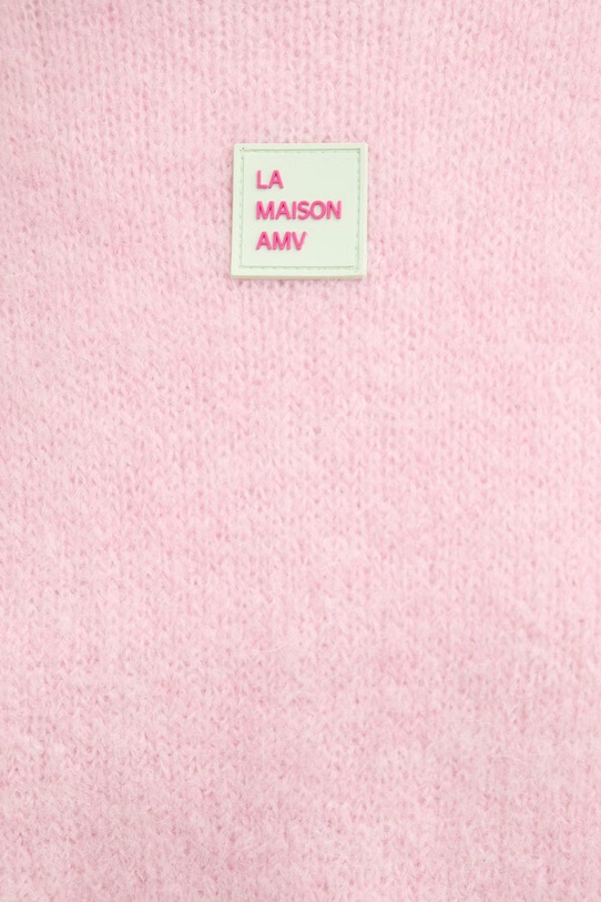 American Vintage sweter z dodatkiem wełny EAST18VC różowy