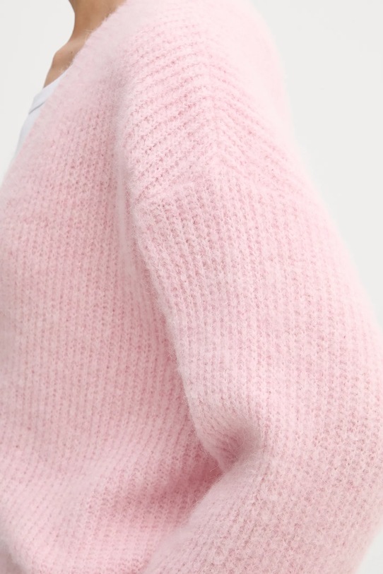 American Vintage kardigan z dodatkiem wełny EAST19P różowy