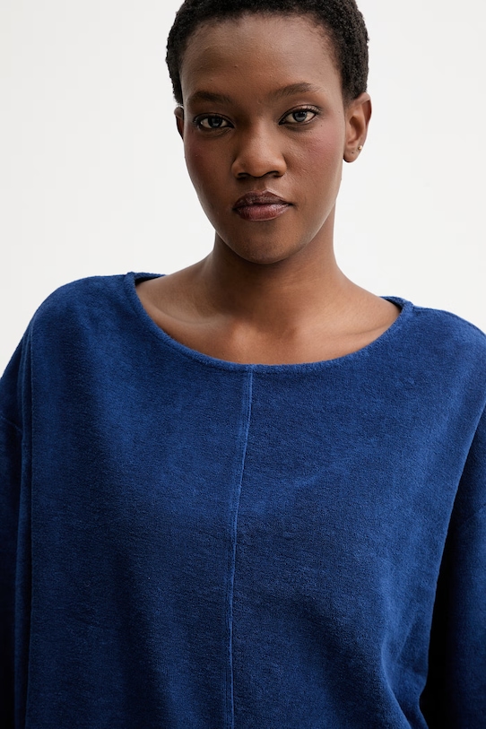 American Vintage hanorac de bumbac bleumarin FUX03A