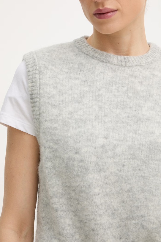 American Vintage kamizelka z dodatkiem wełny VITO18L szary