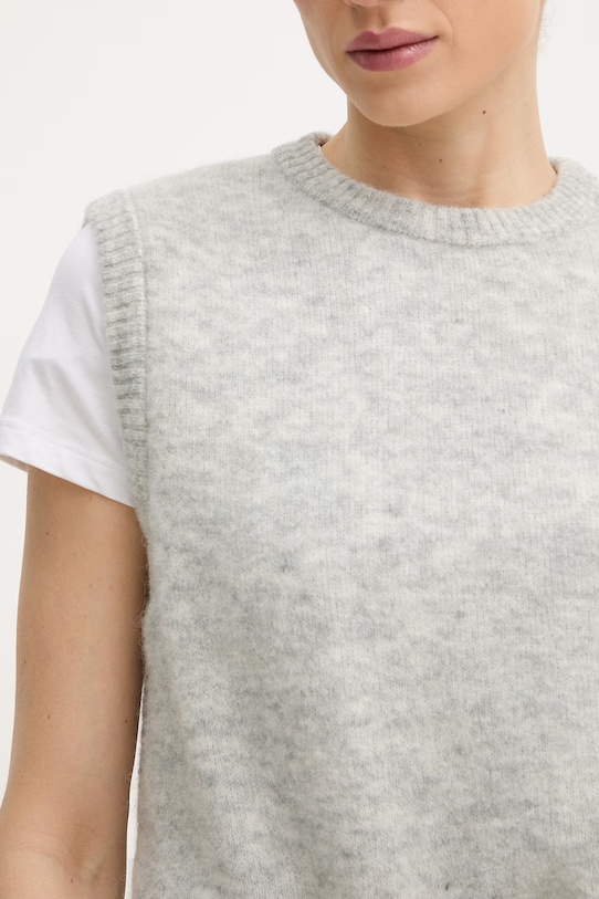 American Vintage kamizelka z dodatkiem wełny VITO18L szary