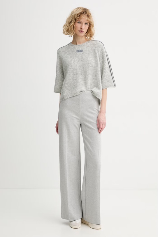 American Vintage sweter z domieszką alpaki VITO18N szary SS26