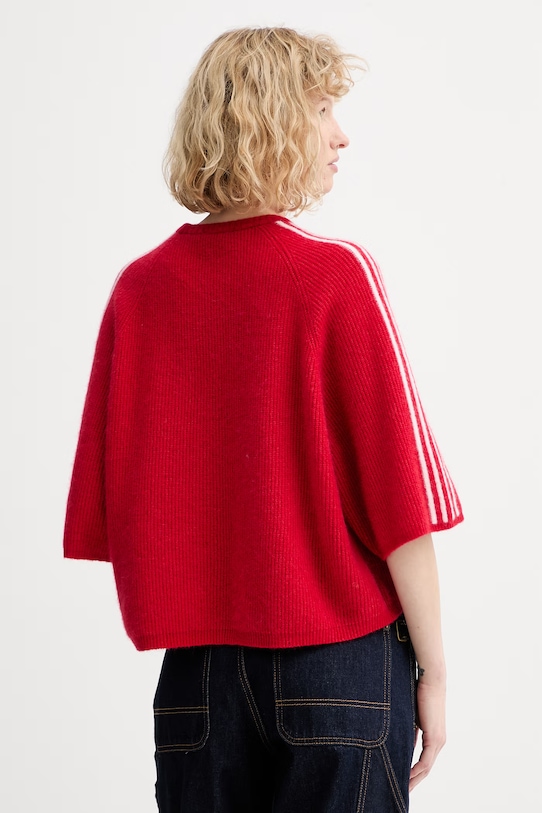 Odzież American Vintage sweter z domieszką alpaki VITO18N czerwony